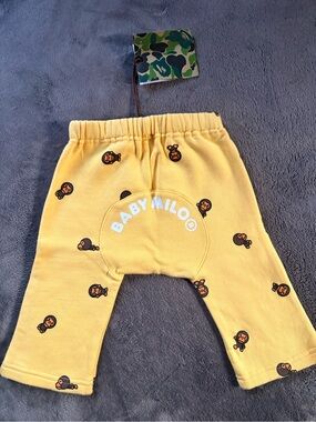 Bape Baby Milo Yellow Baby Sweatpants